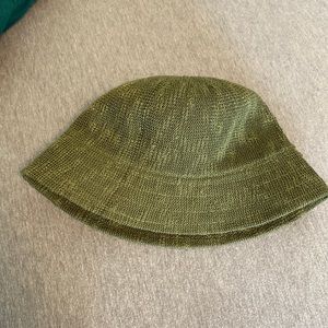 Green bucket hat